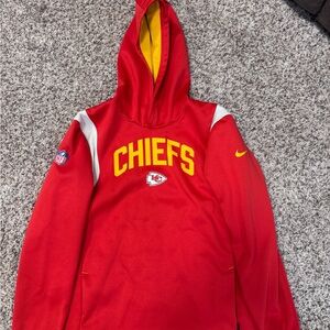 Nike Kids Red and Yellow Chiefs Hoodie